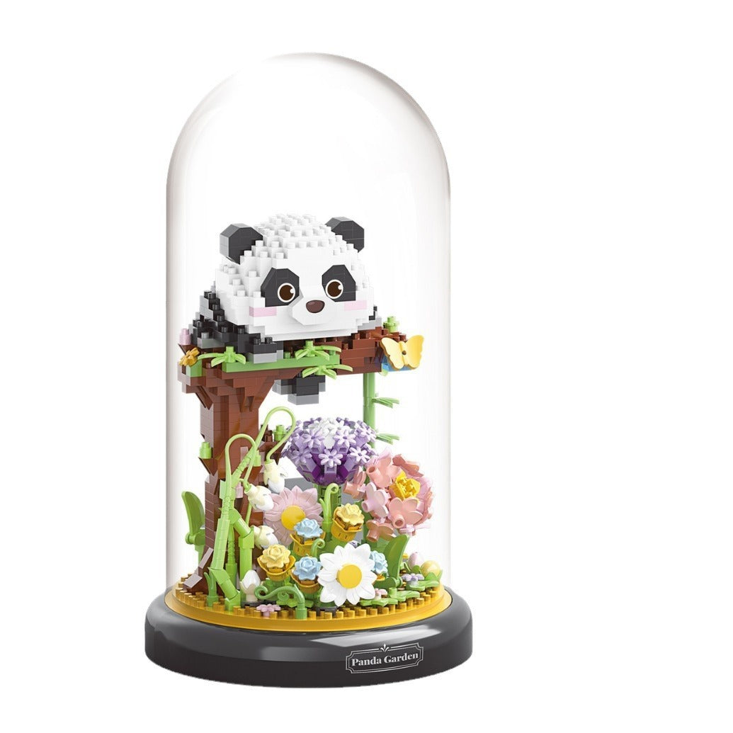 Klemmbaustein Bauset mit Kuppel - Pandagarden oder Birdgarden 4 Varianten