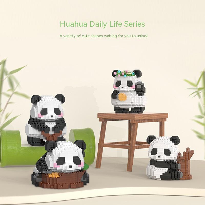 mini Klemmbaustein Panda Bauset - 12 Varianten