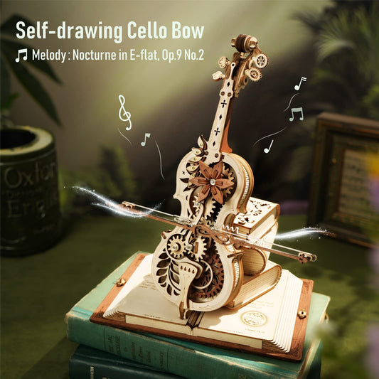 ROKR 3D Holzpuzzle – Magisches Cello Spieluhr