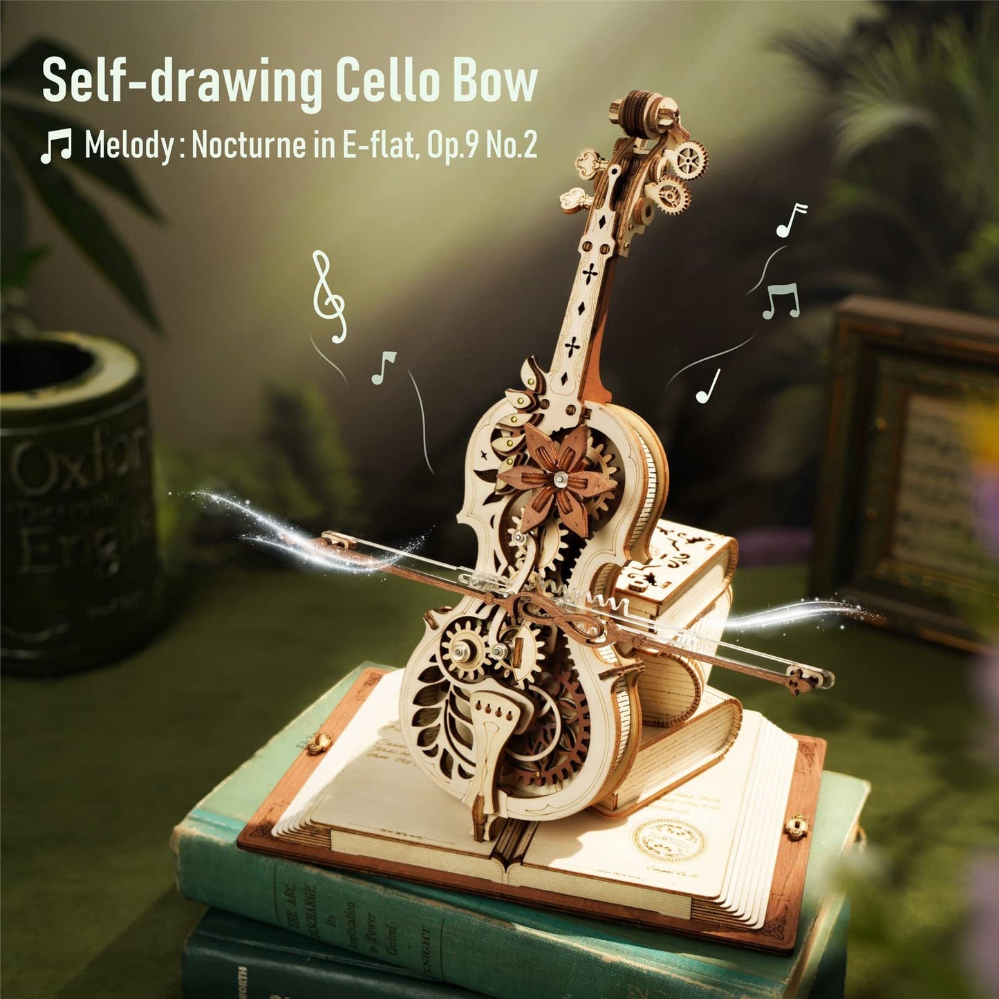 ROKR 3D Holzpuzzle – Magisches Cello Spieluhr