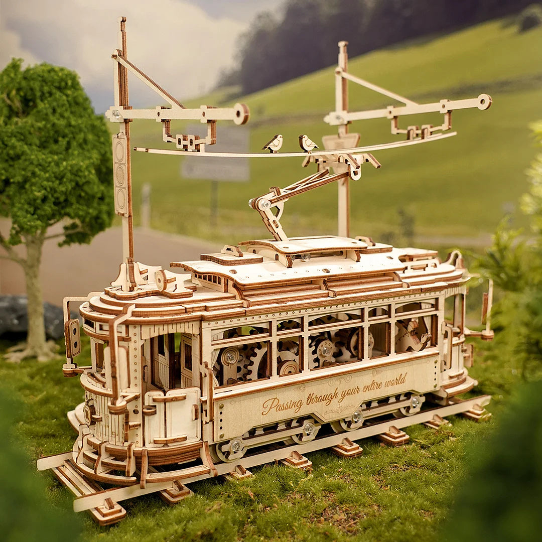 ROKR 3D Holzpuzzle Classic City Straßenbahn – Bausatz