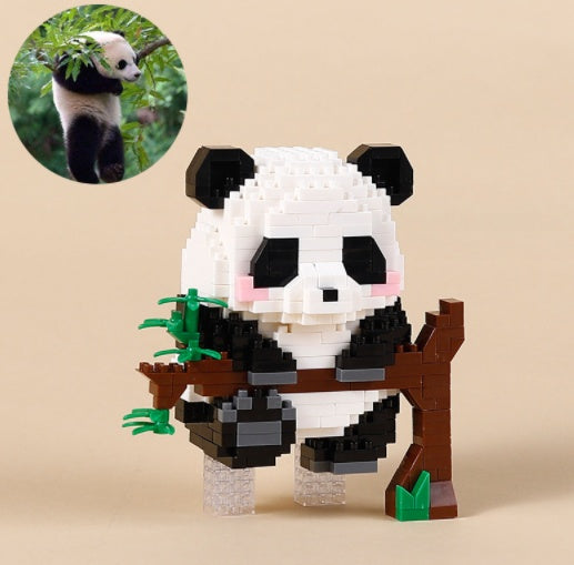mini Klemmbaustein Panda Bauset - 12 Varianten