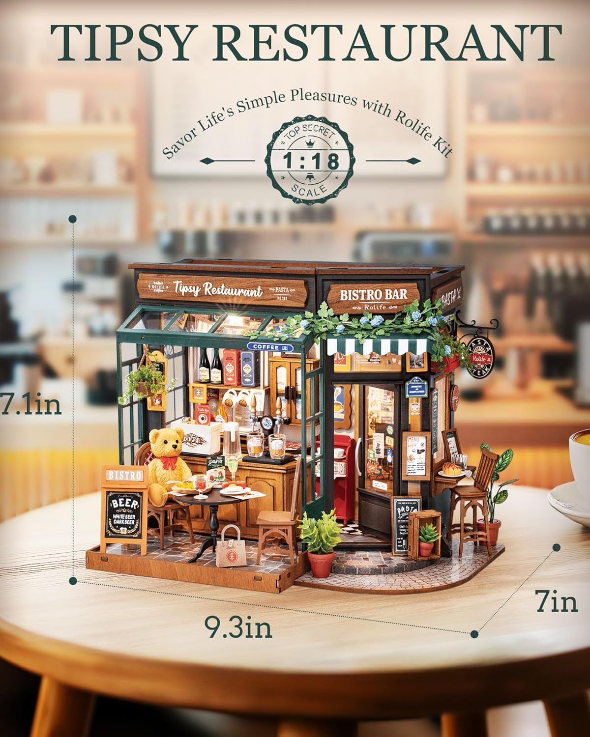 Rolife DIY Miniatur Haus – Tipsy Restaurant Bauset