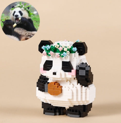 mini Klemmbaustein Panda Bauset - 12 Varianten