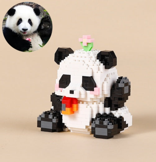 mini Klemmbaustein Panda Bauset - 12 Varianten
