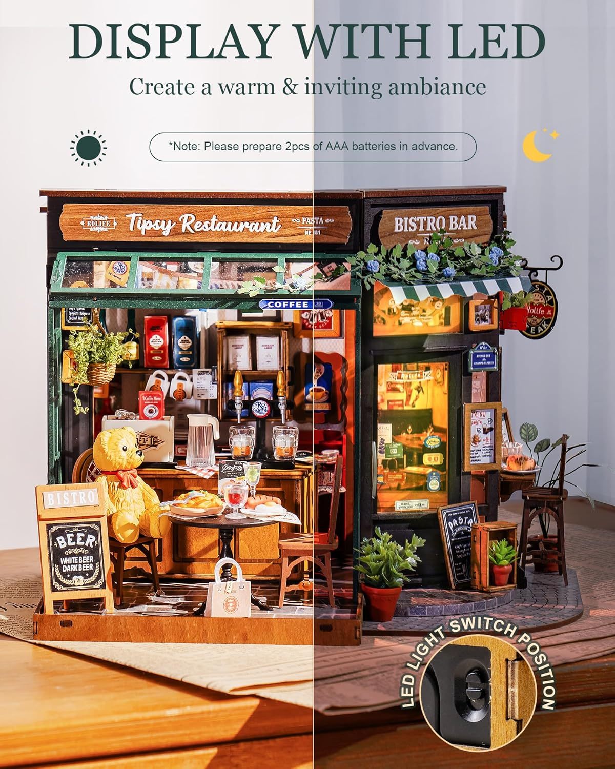 Rolife DIY Miniatur Haus – Tipsy Restaurant Bauset
